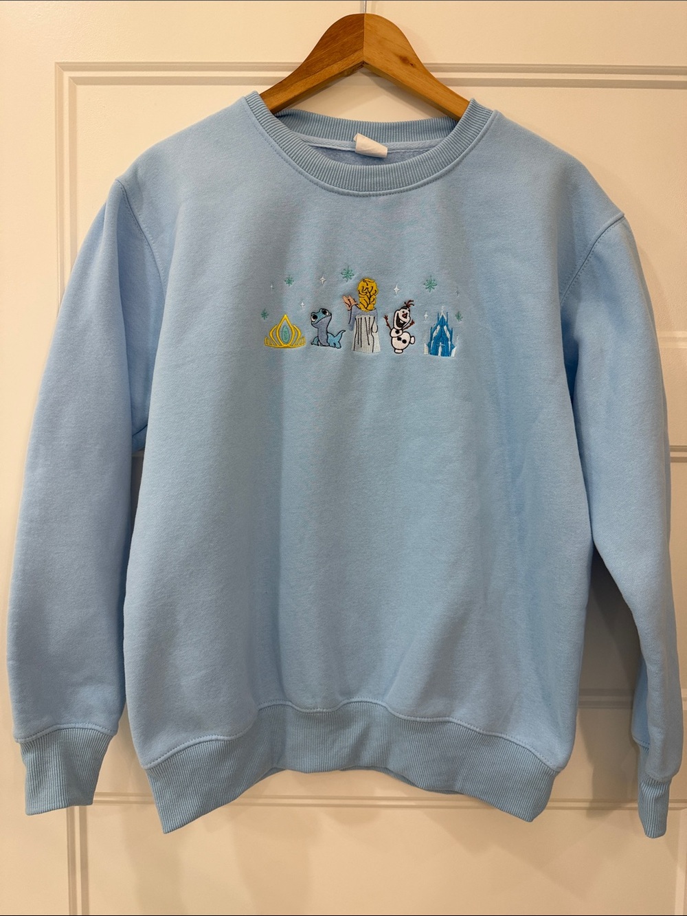 Disney Frozen Light Blue Embroidered Sweatshirt
